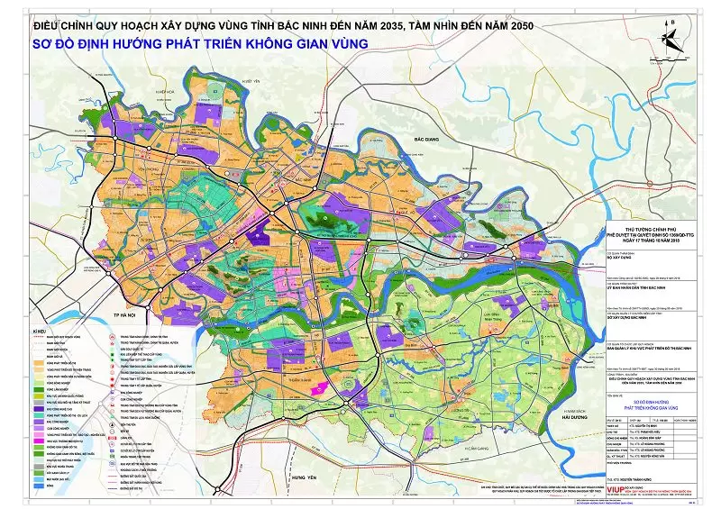 Bản đồ quy hoạch tỉnh Bắc Ninh đến năm 2035, tầm nhìn đến năm 2050