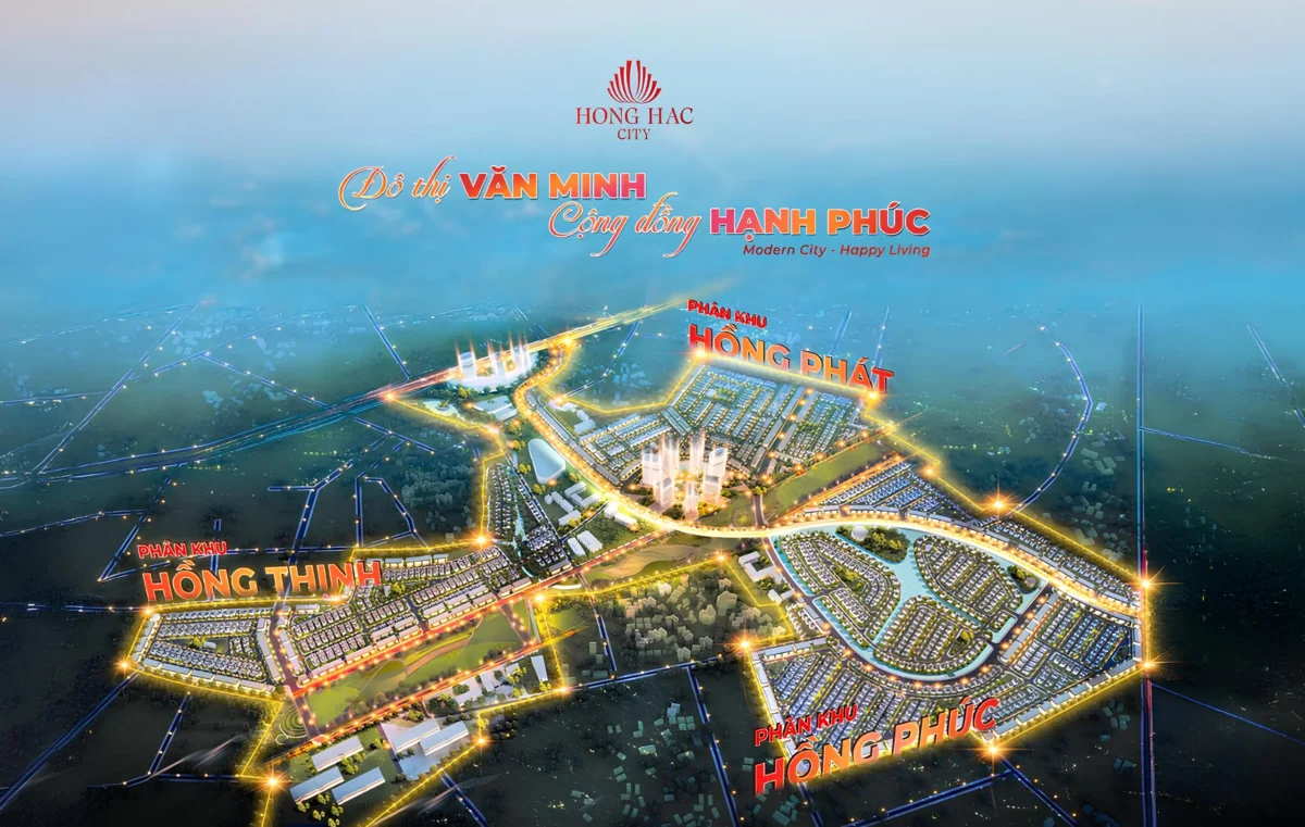 Phối cảnh 3 phân khu Hồng Hạc City