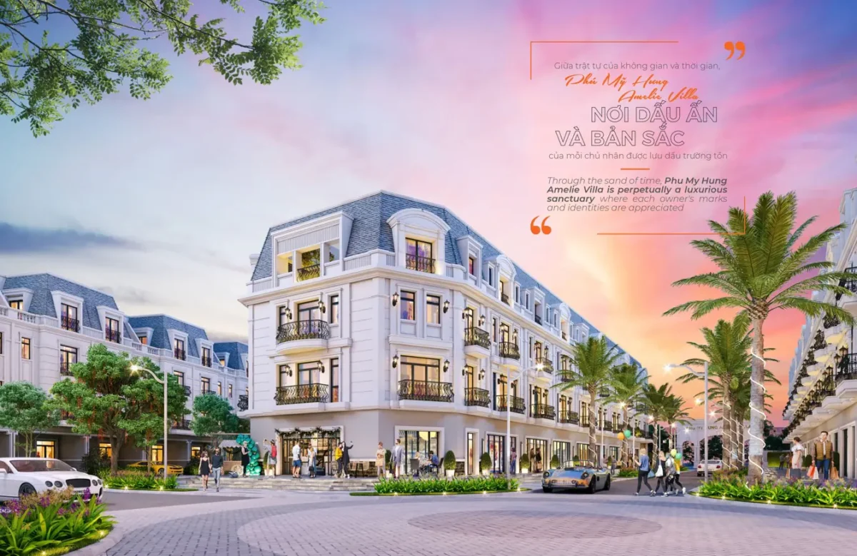 Phối cảnh shophouse dự án của Phú Mỹ Hưng