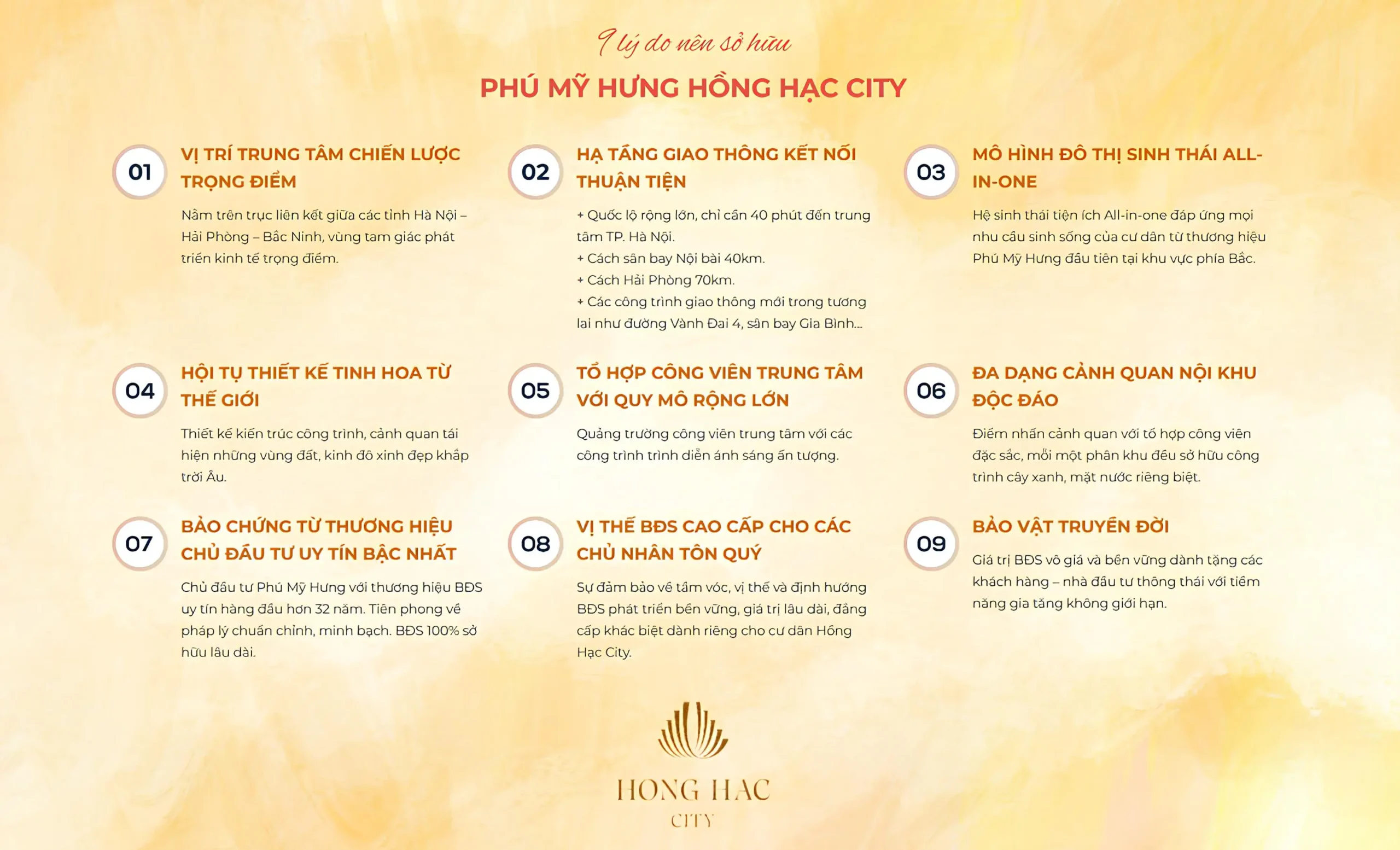 9 lý do quan trọng nên sở hữu dự án Hồng Hạc City ngay giai đoạn mở bán đầu tiên.