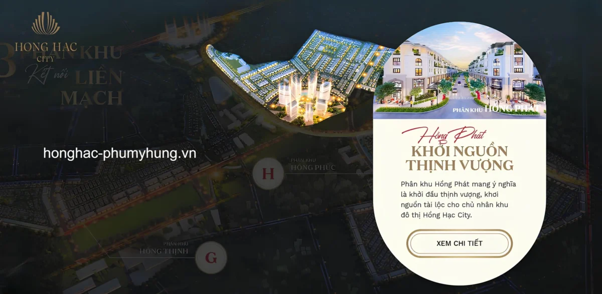 Mặt bằng phân khu Hồng Phát ngay cửa ngõ trung tâm