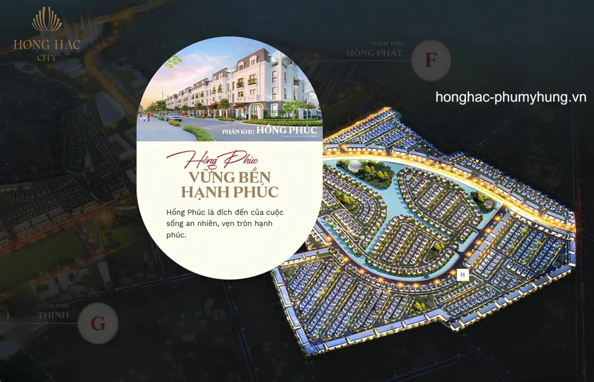 Mặt bằng phân khu Hồng Phúc