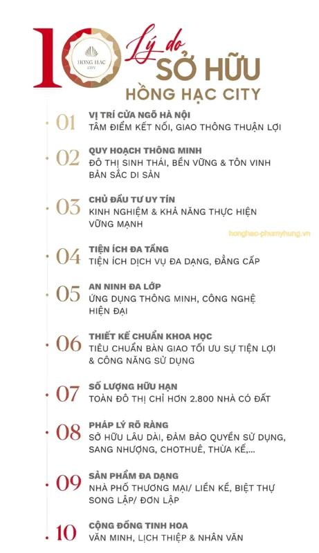 10 lý do chính khách hàng nên sở hữu hồng hạc city ngay giai đoạn 1 