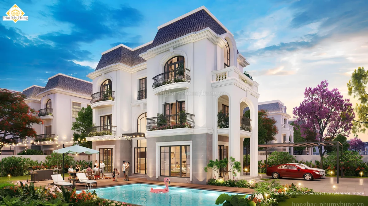 Dự Án Hồng Hạc Phú Mỹ Hưng City Bắc Ninh - Bảng Giá Tháng 12/2025 40 Biệt thự đơn lập tại Hồng Hạc City thiết kế sang trọng và riêng tư