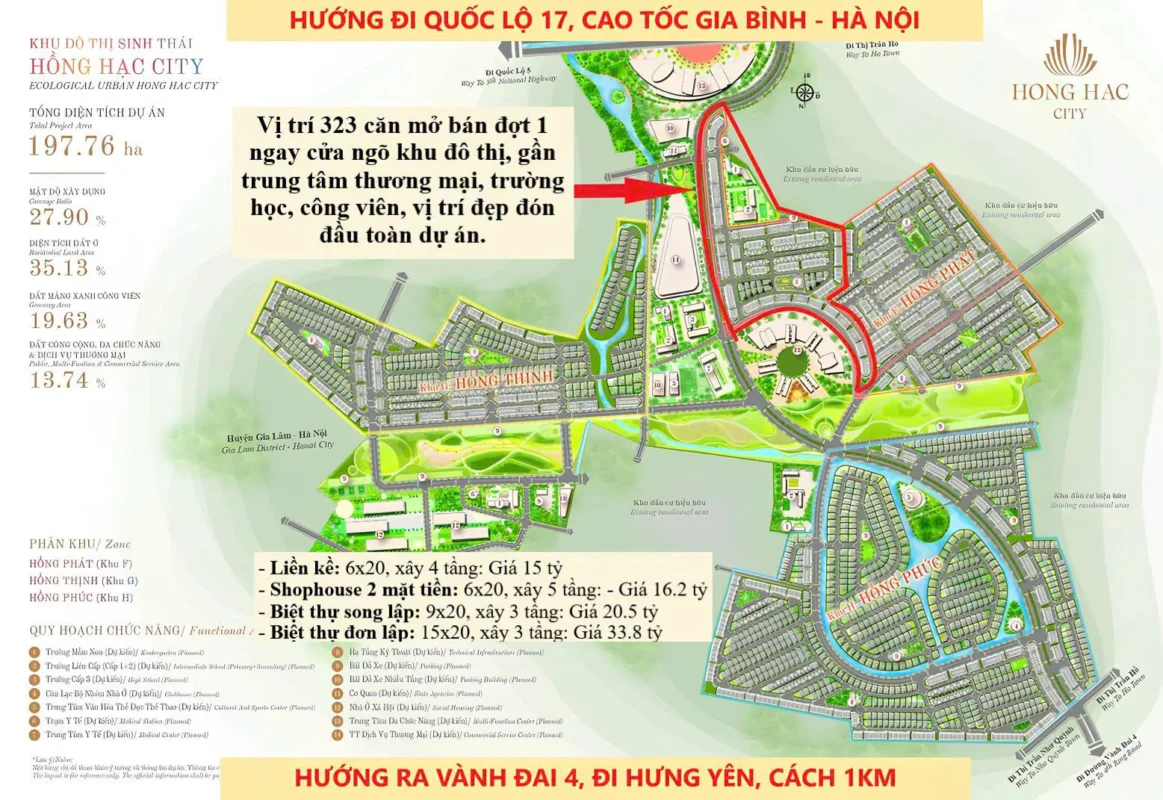 Dự Án Hồng Hạc Phú Mỹ Hưng City Bắc Ninh - Bảng Giá Tháng 04/2026 35 Mở bán 323 căn đợt 1 vị trí ngay cửa ngõ khu đô thị